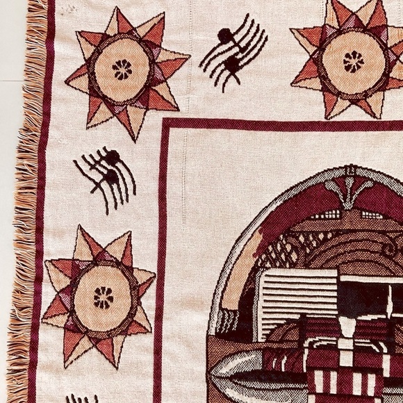 Beacon Blanket Juke Box Reversible The Blanket Brand Vtg 100% Cotton - Picture 12 of 13